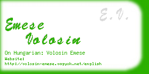 emese volosin business card